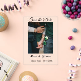 Invitaciones Acrílicas Elegancia clásica minimalista de color negro con f