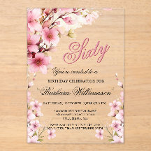 Elegancia floral rosa Fiesta de cumpleaños número 