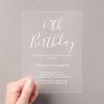 Invitaciones Acrílicas Elegancia Moderna 60º cumpleaños<br><div class="desc">Elegancia moderna Invitación a los 60 años</div>