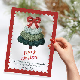 Invitaciones Acrílicas Elegant blue christmas tree personalized