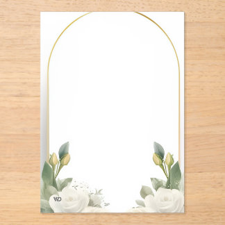 Invitaciones Acrílicas Elegant Floral Wedding Invitation Template Modern 