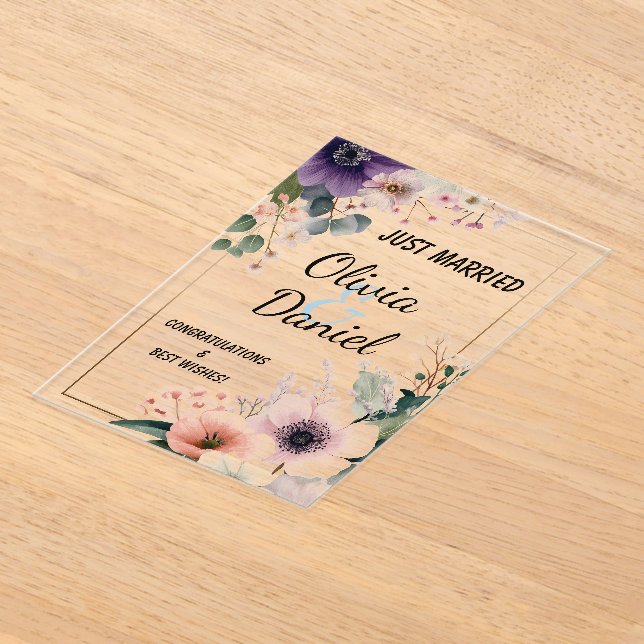 Invitaciones Acrílicas 💐 Elegant Floral Wedding Keepsake 🌸✨ (Distribución )