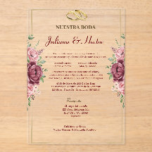 Elegant Maroon and Gold Floral Wedding