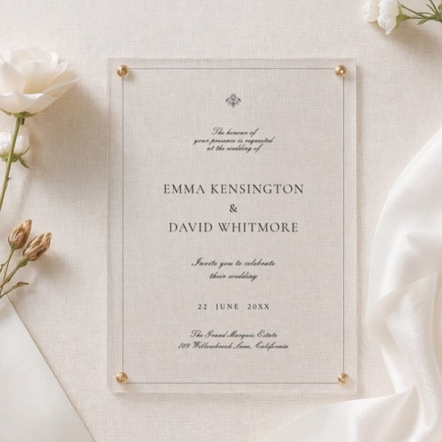 Invitaciones Acrílicas Elegant Wedding Acrylic Invitation (Subido por el creador)