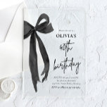 Invitaciones Acrílicas Elegante acuarela Black Bow 40 cumpleaños Fiesta<br><div class="desc">Celebra tu fabuloso 40 con nuestra Elegante Invitación a la Fiesta de Cumpleaños de la Color Negro Bow! Este elegante diseño muestra una delicada proa negra emparejada con suaves acuarelas, creando una perfecta mezcla de elegancia y encanto. Ideal para marcar este hito especial, esta invitación es totalmente personalizable, asegurando que...</div>