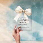 Invitaciones Acrílicas Elegante arco beige transparente Sweet 16 lujo<br><div class="desc">Un fondo claro y transparente,  decorado con un gran arco beige de color crema. Personalice y agregue un nombre y detalles del fiesta.</div>