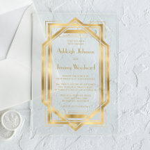 Elegante Boda Cuadro Deco de Oro Años 20