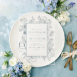 Invitaciones Acrílicas Elegante Boda de Arte de la Línea Azul Floral<br><div class="desc">Captura la serena elegancia de tu día de bodas con esta polvorienta invitación a bodas de arte floral azul. Los elegantes ilustraciones florales, combinados con el suave y sofisticado color azul polvoriento, evocan un eterno sentimiento de calma y romanticismo. Perfecto para celebraciones costeras, veladas de jardín o refinadas recepciones en...</div>