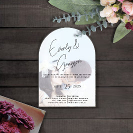 Invitaciones Acrílicas Elegante Boda de fotografía Minimalista simple y m