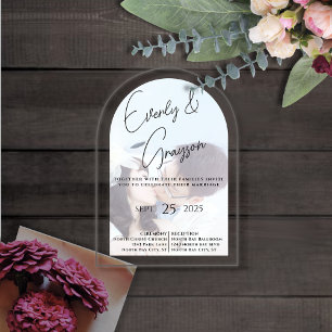 Invitaciones Acrílicas Elegante Boda de fotografía Minimalista simple y m