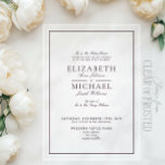 Invitaciones Acrílicas Elegante Boda de guión clásico púrpura<br><div class="desc">La elegante invitación a la boda Purple Classic Script es una impresionante mezcla de sofisticación atemporal y estilo contemporáneo, diseñado para aquellos que aprecian tanto la tradición como la elegancia. El profundo color púrpura de esta invitación evoca sentimientos de lujo y celebración, mientras que el refinado guión invita a los...</div>