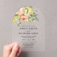 Elegante Boda del follaje floral Peach & Greenerat