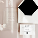 Invitaciones Acrílicas Elegante Boda del reborde blanco del marco blanco<br><div class="desc">Elegante Marco Blanco Clásico Blanco Sobrecarga Boda Invitaciones acrílicas Invitaciones de matrimonio claras</div>