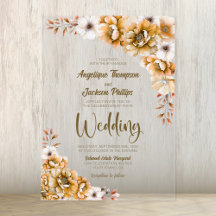 Elegante Boda Floral Naranja