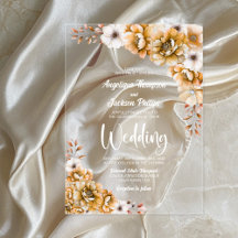 Elegante Boda Floral Naranja