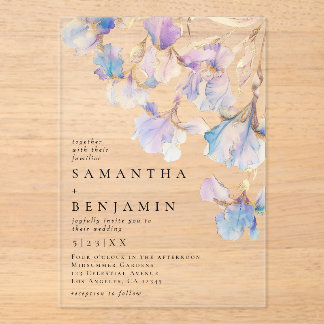 Invitaciones Acrílicas Elegante Boda Iris
