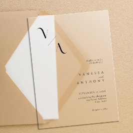 Invitaciones Acrílicas Elegante Boda Minimalista moderno