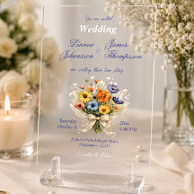 Elegante Boda Suave Marfil Azul Polvo