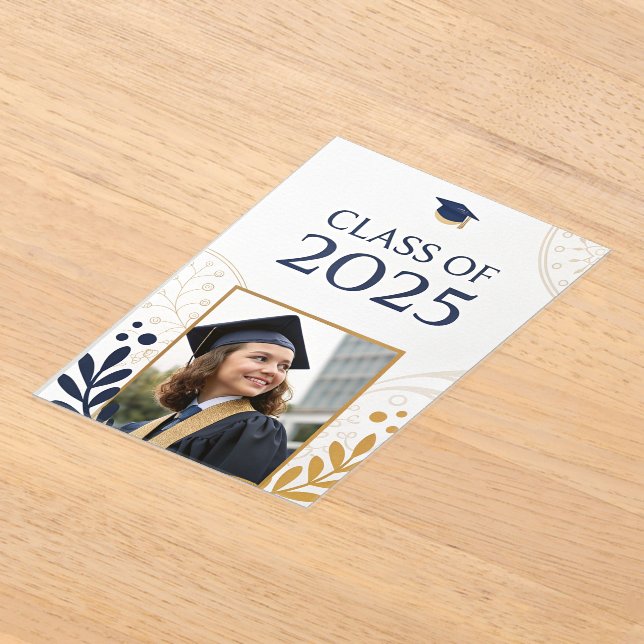 Invitaciones Acrílicas Elegante Clase de Diseño 2025 (Distribución )