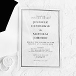 Invitaciones Acrílicas Elegante Clásico Formal Boda Blanco Y Negro<br><div class="desc">Elegante Clásico Formal Boda Blanco Y Negro Claras Invitaciones Acrílicas.</div>