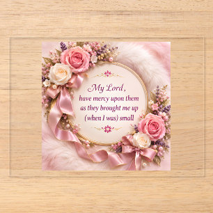 Invitaciones Acrílicas Elegante Dua islámica para la bendición de los pad