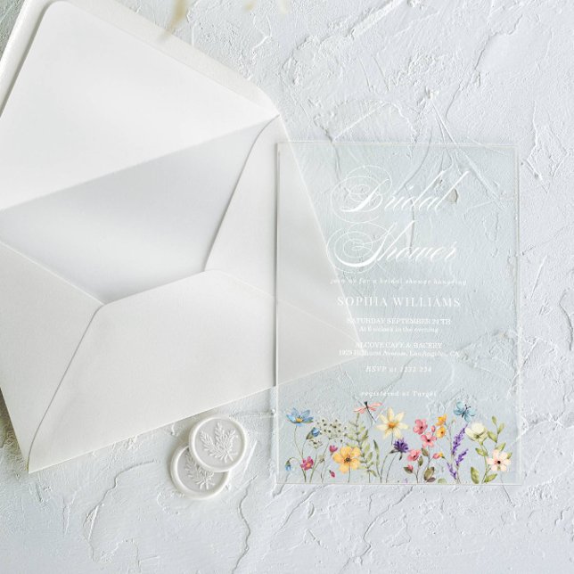 Invitaciones Acrílicas Elegante ducha de novia en el jardín de verano de  (Subido por el creador)