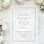 Invitaciones Acrílicas Elegante Eucalyptus Green Classic Script Boda<br><div class="desc">El elegante Eucalyptus Green Script Wedding Invitation exuda la elegancia eterna con su refinada mezcla de suave eucalipto verde y escritura tradicional. Este diseño combina a la perfección la elegancia moderna con la belleza clásica, lo que lo convierte en el lugar ideal para las parejas que desean crear un ambiente...</div>