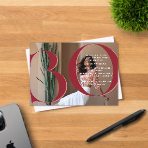Invitaciones Acrílicas Elegante Fiesta moderno de cumpleaños número 30
