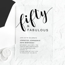 Elegante guión 50 cumpleaños