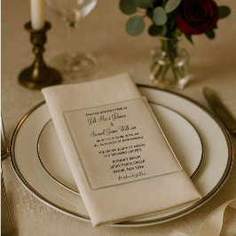 Invitaciones Acrílicas Elegante guión moderno