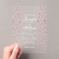 Elegante guión romántico boda Espectros rojos