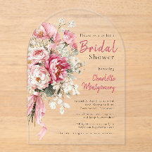 Elegante Lluvia de Boda Floral Rosa en Acuarela
