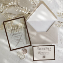 Elegante Marrón Nosotros Hacemos Boda