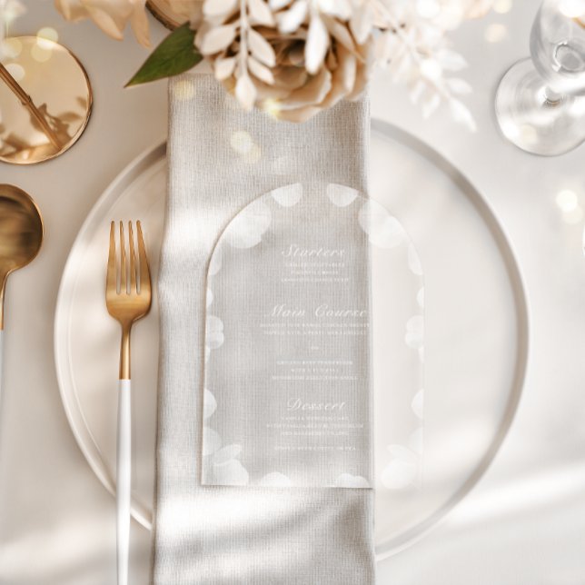 Invitaciones Acrílicas Elegante menú de recepción de bodas acrílicas botá (Subido por el creador)