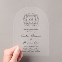 Elegante Ornado Parisino Boda Transparente Arquead