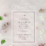 Invitaciones Acrílicas Elegante Plum Purple Classic Monograma Boda<br><div class="desc">Esta refinada invitación a la boda acrílica exuda elegancia intemporal, combinando sofisticación clásica con un toque personal. Con un impresionante escudo en monograma de ciruela morada, invita a los invitados a celebrar el matrimonio de la novia y el novio. El diseño fresco y minimalista se complementa con una elegante tipografía,...</div>