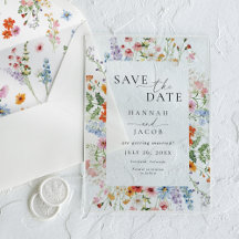 Elegante Save the Date de Boda de Flores Silvestre