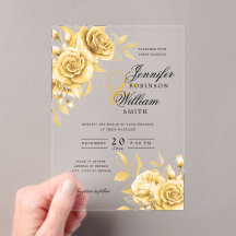 Elegante tema floral de Rosas de oro de boda