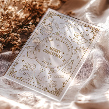 Elegantes Navidades de Arte de la Línea de Oro