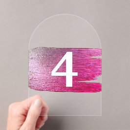 Invitaciones Acrílicas Elegantes números de mesa traslúcidos