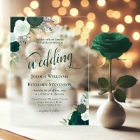 Elegantes Rosas del Boho verde esmeralda Boda de f