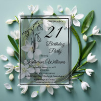 Elegantes Snowdrops Cumpleaños 21 