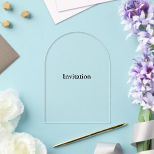 Invitaciones Acrílicas Eliminar este texto y agregar su propio diseño Arc