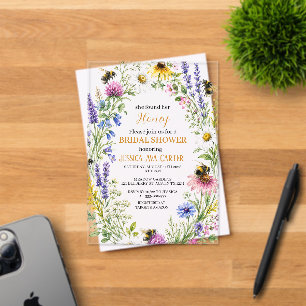 Invitaciones Acrílicas Ella encontró su Baby Shower de Honey Wildflower 