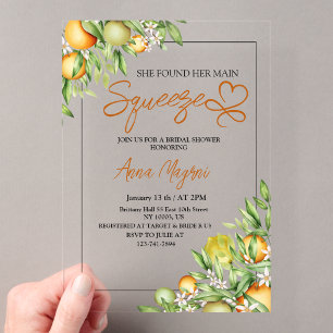 Invitaciones Acrílicas Ella Encontró Su Despedida de Soltera Personalizad