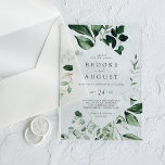 Invitaciones Acrílicas Emerald Greenery Elegant Autumn Woodland Boda<br><div class="desc">Estas elegantes invitaciones acrílicas bodas de selva esmeralda de otoño son perfectas para un boda boho. El diseño es elegante y rústico,  con unas hojas de acuarela verde oscuro y un eucalipto con un toque bohemio moderno.</div>