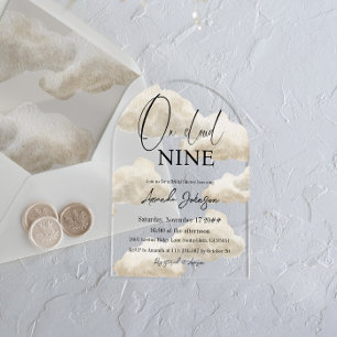 Invitaciones Acrílicas En Nueve Nubes Acuarela Beidal Bridal Shower