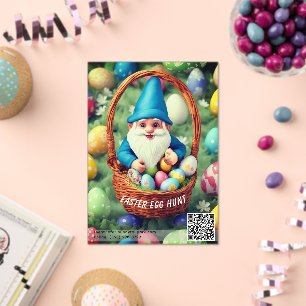 Invitaciones Acrílicas Encantador Gnome & Canasta de Pascua Búsqueda de H