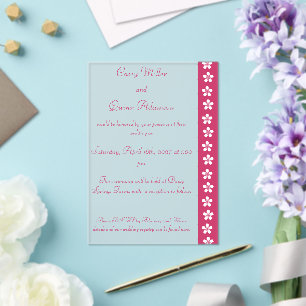 Invitaciones Acrílicas Encantadora Sakura en Acrylic de Bodas de Frambues