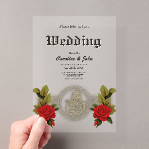 Invitaciones Acrílicas Encanto místico vikingo con nudos celtas elegantes